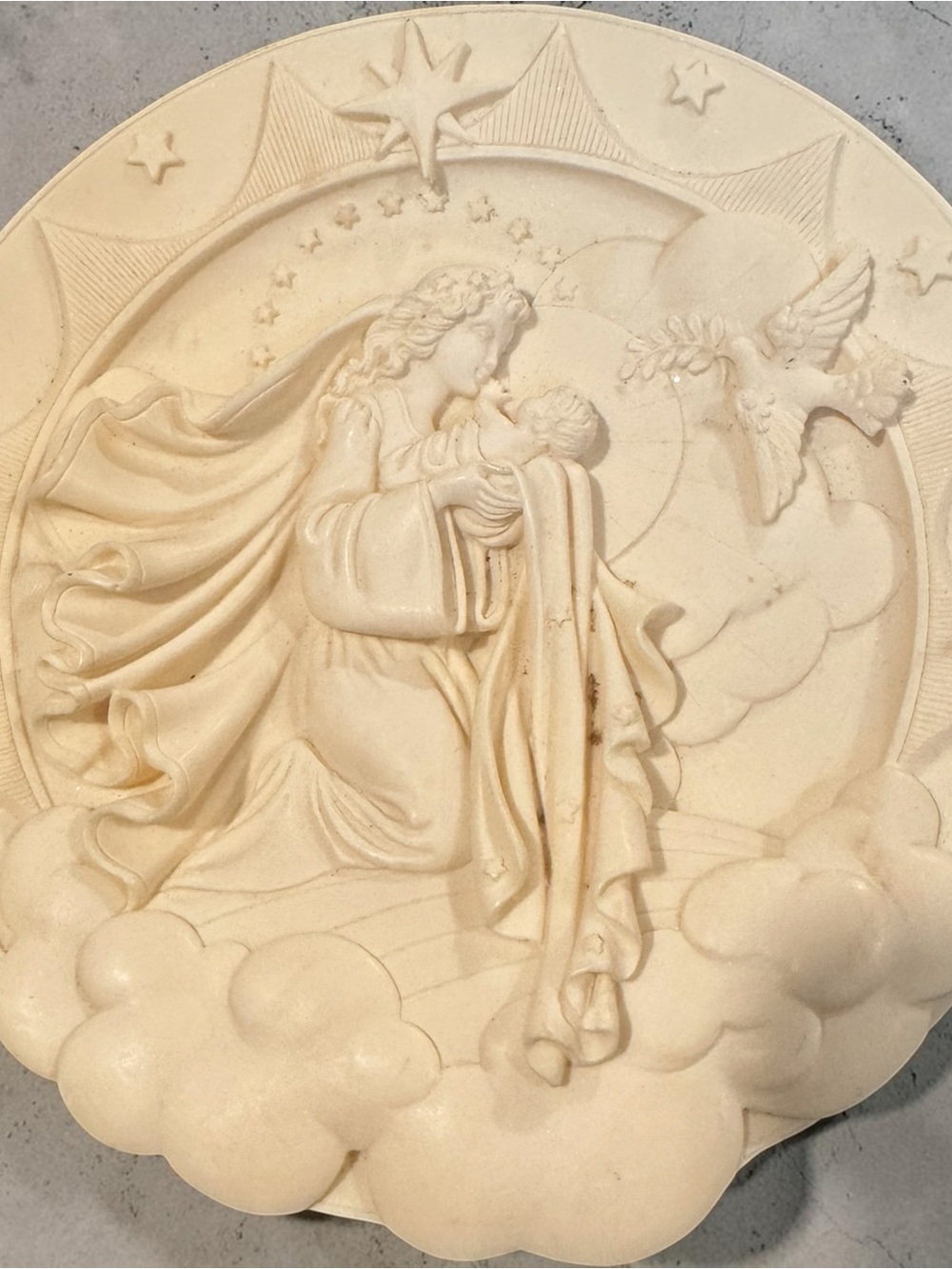 Faro "Prince of Peace" collector's plate, crafted in Italy from bisque porcelain